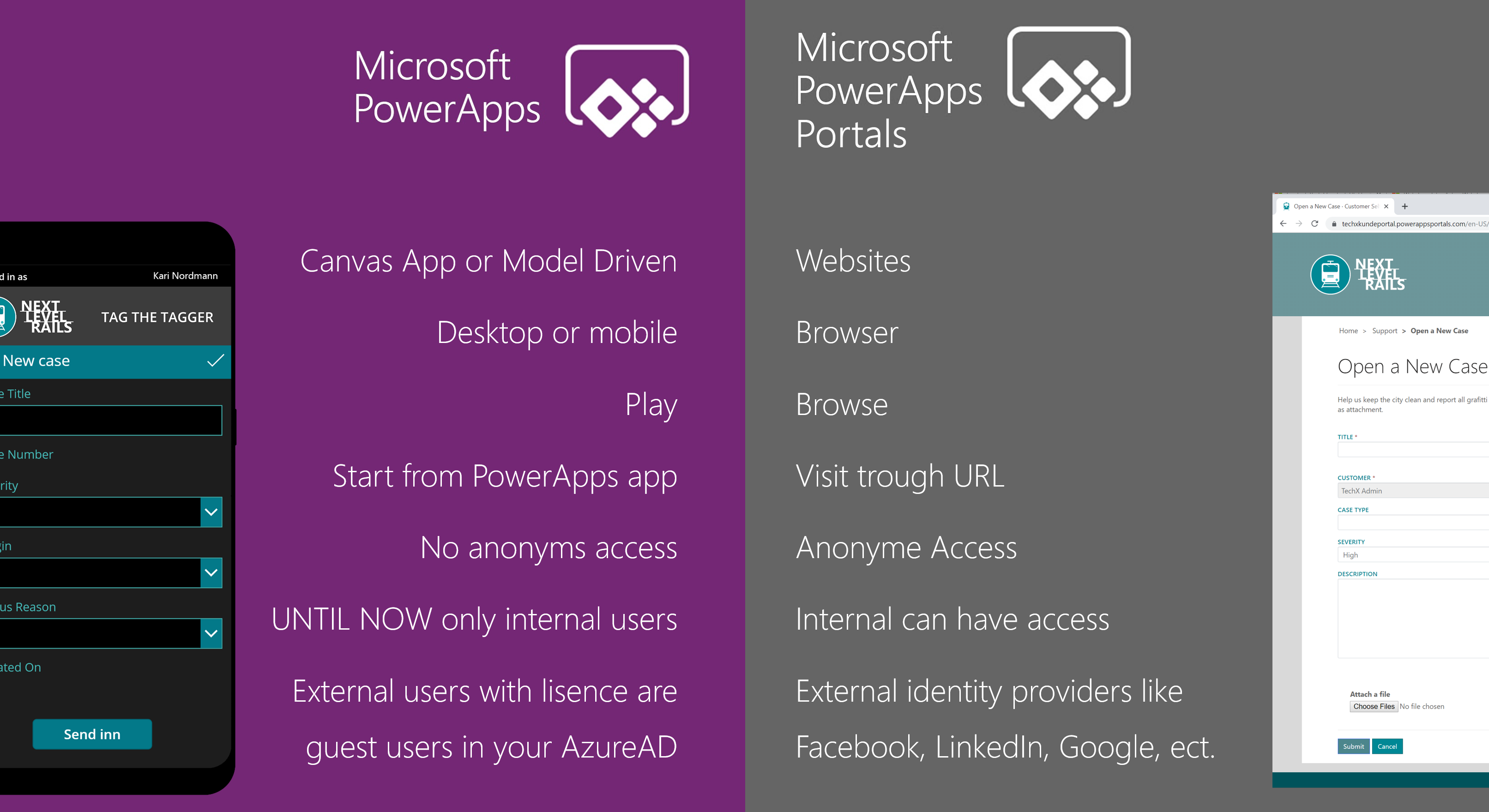 Difference between powerapps for external users and ...